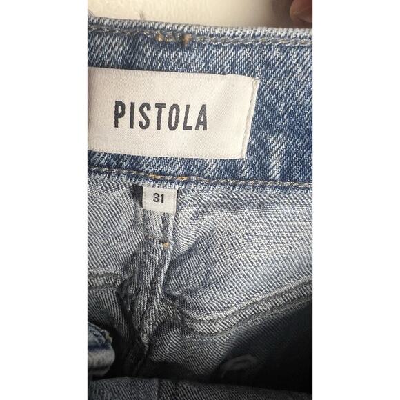 Pistola Turner Super-High Rise Barrel Leg Womens Jeans Provence Blue Size 31 NEW - Picture 12 of 15